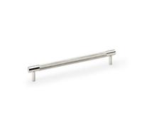 Alexander & Wilks Brunel Knurled T-Bar Cupboard Handle - Polished Nickel - Centres 192mm