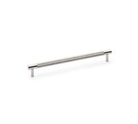 Alexander & Wilks Brunel Knurled T-Bar Cupboard Handle - Polished Nickel - Centres 224mm