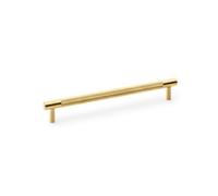 Alexander & Wilks Brunel Knurled T-Bar Cupboard Handle - Satin Brass Pvd - Centres 192mm