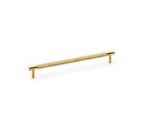 Alexander & Wilks Brunel Knurled T-Bar Cupboard Handle - Satin Brass Pvd - Centres 224mm