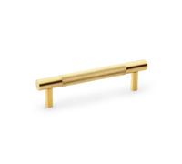 Alexander & Wilks Brunel Knurled T-Bar Cupboard Handle - Satin Brass Pvd - Centres 96mm