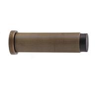Alexander & Wilks Brunel REEDED Door Stop, Skirting Wall Mounted, 75mm Projection (Antique Brass)