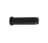 Alexander & Wilks Brunel REEDED Door Stop, Skirting Wall Mounted, Solid Brass, 75mm Projection (Black)