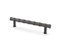 Alexander & Wilks Crispin Bamboo T-Bar Cupboard Pull Handle - 128mm Centres - Dark Bronze Pvd
