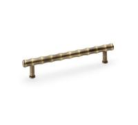 Alexander & Wilks Crispin Bamboo T-Bar Cupboard Pull Handle - 160mm Centres - Antique Brass