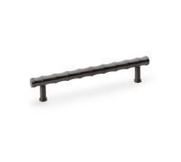 Alexander & Wilks Crispin Bamboo T-Bar Cupboard Pull Handle - 160mm Centres - Dark Bronze Pvd