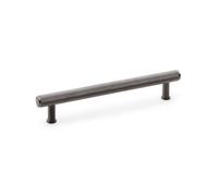 Alexander & Wilks Crispin Knurled T-Bar Cupboard Pull Handle - Centres 160mm - Dark Bronze Pvd