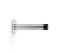 Alexander & Wilks Cylinder Door Stop On Traditional Rose - Satin Chrome - 90mm