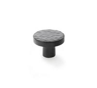 Alexander & Wilks Hanover Hammered Cupboard Knob - Black - 38mm