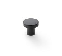 Alexander & Wilks Hanover Plain Cupboard Knob - Black - Knob 30mm