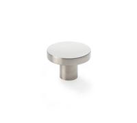 Alexander & Wilks Hanover Plain Cupboard Knob - Satin Nickel - Knob 38mm