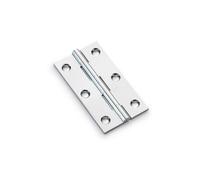 Alexander & Wilks Heavy Pattern Solid Brass Cabinet Butt Hinge - Polished Chrome - 3"