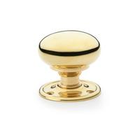 Alexander & Wilks Kershaw Door Knob - Polished Brass Unlacquered - Knob 51mm
