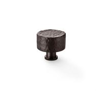 Alexander & Wilks Leila Hammered Cupboard Knob - Dark Bronze - 35mm