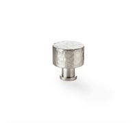 Alexander & Wilks Leila Hammered Cupboard Knob - Satin Nickel - 30mm