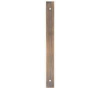 Alexander & Wilks Rectangular Cabinet Pull Backplate-Antique Brass-232X22X3mm - 192mm C/c