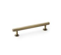 Alexander & Wilks Round T-Bar Cabinet Pull Handle - Antique Brass - Centres 128mm