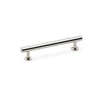 Alexander & Wilks Round T-Bar Cabinet Pull Handle - Polished Nickel - Centres 128mm