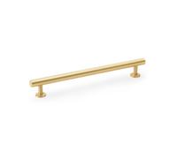 Alexander & Wilks Round T-Bar Cabinet Pull Handle - Satin Brass - Centres 192mm