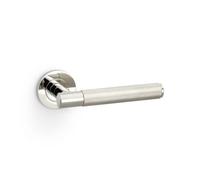 Alexander & Wilks Spitfire Knurled Lever On Round Rose - Polished Nickel Pvd