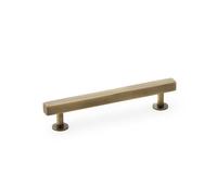 Alexander & Wilks Square T-Bar Cabinet Pull Handle - Antique Brass - Centres 128mm
