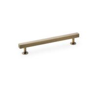Alexander & Wilks Square T-Bar Cabinet Pull Handle - Antique Brass - Centres 160mm