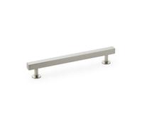 Alexander & Wilks Square T-Bar Cabinet Pull Handle - Satin Nickel - Centres 160mm