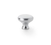 Alexander & Wilks Wade Round Cupboard Knob - Satin Chrome - 32mm