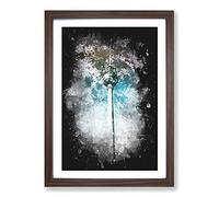 Alexanderplatz in Berlin Paint Splash Framed Print | A2 Walnut Framed Wall Art | Ready to Hang | Modern Nature Picture | Living Room Bedroom Lounge Office