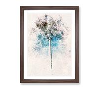 Alexanderplatz In Berlin Watercolour Modern Framed Wall Art Print, Ready to Hang Picture for Living Room Bedroom Home Office Décor, Walnut A3 (34 x 46 cm)