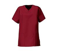 Alexandra AL-NF26BU-M Series AL-NF26 Women's Scrub Tunic, Plain, Size Medium, Burgundy