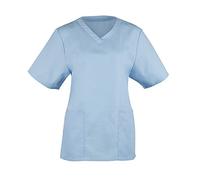Alexandra AL-NF26PB-2XL Series AL-NF26 Women's Scrub Tunic, Plain, Size XX-Large, Pale Blue