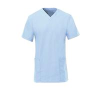 Alexandra AL-NF26PB-M Series AL-NF26 Women's Scrub Tunic, Plain, Size Medium, Pale Blue