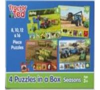 Alexandra Heard 4 puzzles in a box - Tractor Ted Hardback Book Alexandra Heard Multicolor