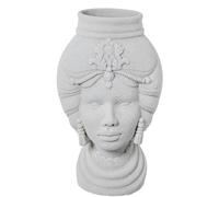 Alexandra House Living African Ceramic White Vase 21 x 21 x 39 cm