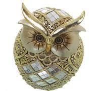 Alexandra House Living Decorative Figure Gold Acrylic Plastic Melamine Owl 10 x 7 x 15 cm