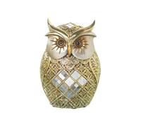 Alexandra House Living Decorative Figure Gold Acrylic Plastic Melamine Owl 12 x 9 x 18 cm
