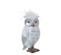 Alexandra House Living Decorative Figure White Silver Acrylic Plastic Melamine Owl - EAN: 8427701502848