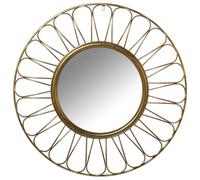 Alexandra House Living Gold Metal Wall Mirror 6 x 77 x 78 cm Round