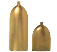 Alexandra House Living Set of 2 Golden Ceramic Vases 16 x 20 x 52 cm (2 Pieces)