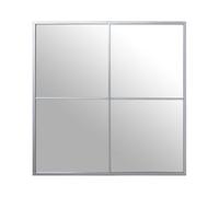 Alexandra House Living Silver Metal Window Wall Mirror 5 x 73 x 73 cm