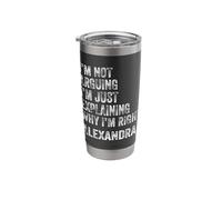 Alexandra Quote Funny Birthday Custom Name Idea Engineer Stainless Steel Insulated Tumbler
