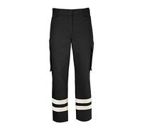 Alexandra STC-NF80BK-06A Essential Women's Reflective Trouser, Plain, 5% Polyester/35% Cotton, Extra Tall, Size 6, Black