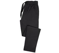 Alexandra | Unisex | Essential Elasticated Waist Chef Trousers | Black | Large | HO12BK-LR