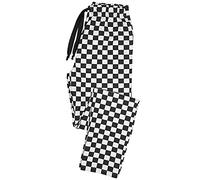 Alexandra | Unisex | Essential Elasticated Waist Chef Trousers | White/Black Big Check | Medium | HO12WB-MR