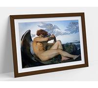 Alexandre Cabanel, Fallen Angel Framed Wall Art Print Picture - A4 - Walnut Frame