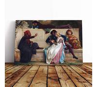 Alexandre Cabanel Florentine Poet Canvas Print | Gallery Wrapped 30mm Frame Wall Art | 30x20 inches | Ready to Hang | Modern Picture | Living Room Bedroom Lounge Office