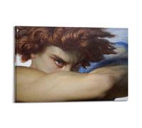 Alexandre Cabanel Poster Print The Fallen Angel by Alexandre Cabanel Art Print Wall Photo Paint Hanging Picture Family Bedroom Decor 08x12inch(20x30cm)