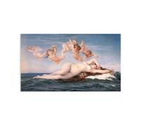 Alexandre Cabanel Prints on Canvas Wall Art The Birth of Venus Poster Famous Painting on Canvas Artwork Picture Cool Living Room bedroom wall decoration85x50cm(33x20in) Frameless