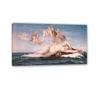 Alexandre Cabanel Prints on Canvas Wall Art The Birth of Venus Poster Famous Painting on Canvas Artwork Picture Cool Living Room bedroom wall decoration70x40cm(28x16in) Framed